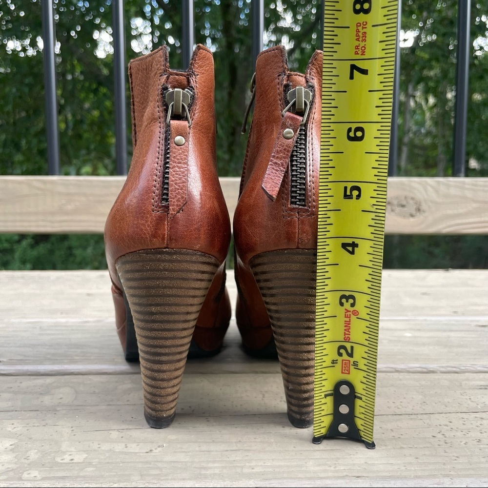 Paul Green Roxie cognac leather ankle boots - Picture 7 of 16